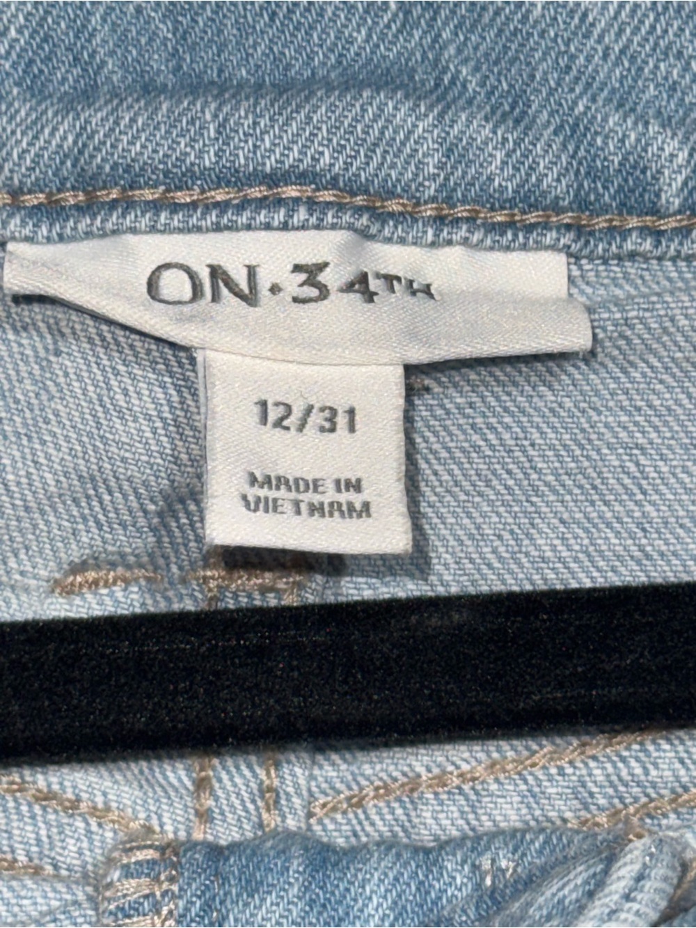 On 34th Women's Split-Seam Denim Midi Skirt, - Picture 5 of 7